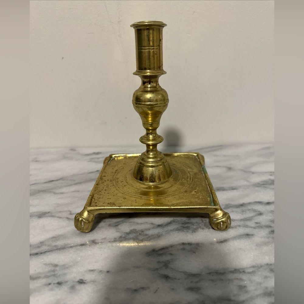 Elegant Gold Candlestick Holder Virginia metal crafters